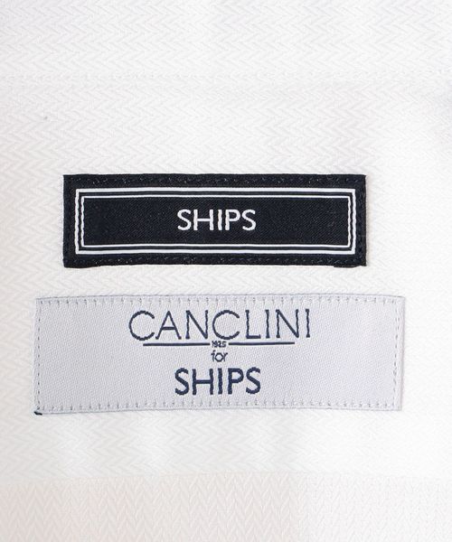 SHIPS(シップス)の「SD: CANCLINI社製生地 ワイド マイクロ へリン ソリッド シャツ(ビジネスシャツ・メンズ・ホワイト・39/38/40/37/41/42)」の6枚目の写真