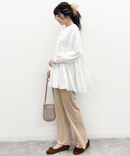 EPIMI E'PIMMY（エピミエピミー）の「3wayティアードチュニックブラウス（シャツ/ブラウス・レディース・ベージュ/ブラック/オフホワイト/グレー系その他・MEDIUM）」の20枚目の写真