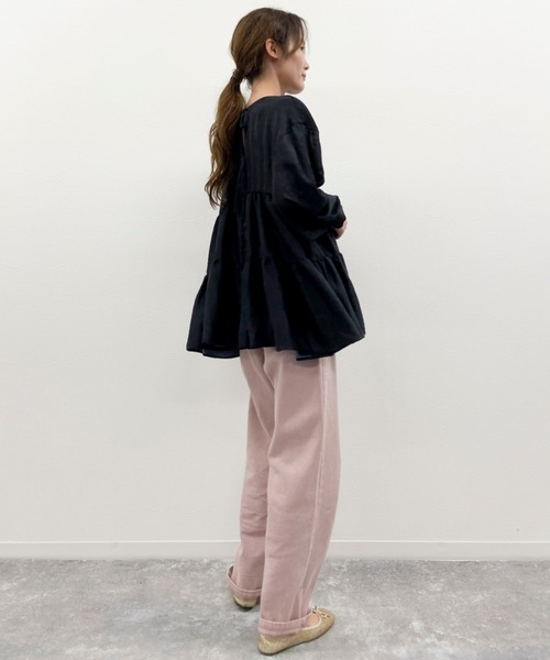 EPIMI E'PIMMY（エピミエピミー）の「3wayティアードチュニックブラウス（シャツ/ブラウス・レディース・ベージュ/ブラック/オフホワイト/グレー系その他・MEDIUM）」の14枚目の写真