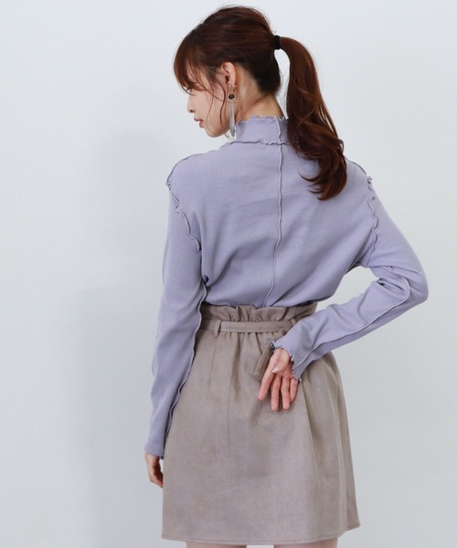 archives(アルシーヴ)の「アウトメロータートルネックT(Tシャツ/カットソー・レディース・ブラック/ベージュ/ブラウン/オフホワイト/グリーン/ピンク系その他/シルバーグレー/グレー・MEDIUM)」の5枚目の写真