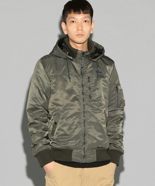 【新品】ALPHAアルファ THERMOLITEフーデッドリブ ジャケット L ALPHA INDUSTRIES INC (アルファインダストリーズ) THERMOLITE