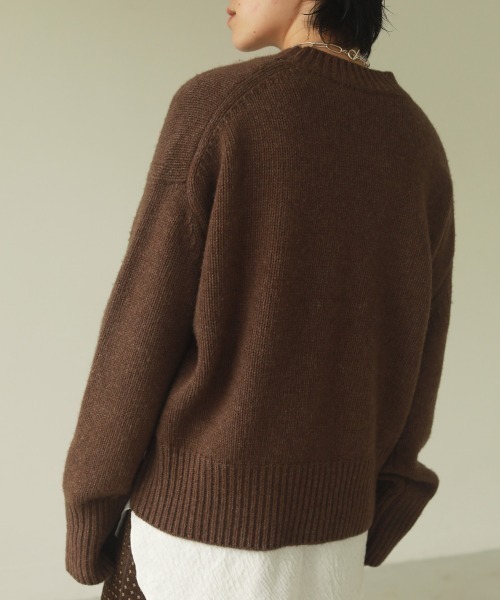 TODAYFUL(トゥデイフル)の「ラムウールソフトニット(ニット/セーター・レディース・チョコ/ナチュラル・FREE)」の5枚目の写真