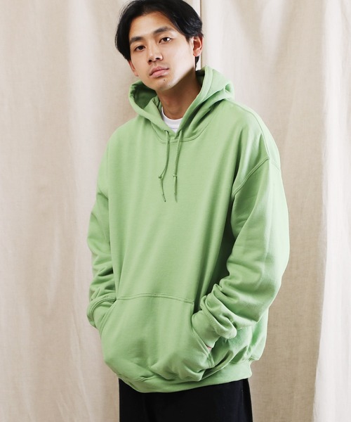 GILDAN(ギルダン)の「GILDAN / ギルダン USAオーバーサイズ ロングスリーブ プルオーバー パーカー / 裏起毛(パーカー・メンズ・ホワイト/ブラック/ダークグリーン/パープル/ネイビー/レッド/ピンク/イエロー/オレンジ/インディゴブルー/サンドベージュ/ヘザーグレー/杢グレー/グリーン系その他/ブルー系その他/マルーン/ロイヤルブルー/チャコール/グリーン系その他2・SMALL/MEDIUM/LARGE/X-LARGE)」の22枚目の写真