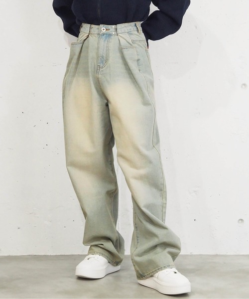 tiptop（ティップトップ）の「ウエストフックルーズデニム[2サイズ展開]（デニムパンツ・レディース・ブラック/サックスブルー/スミクロ/アイボリー/ネイビー/ブルー/ブラック系その他/ダークブルー・S/M）」の7枚目の写真