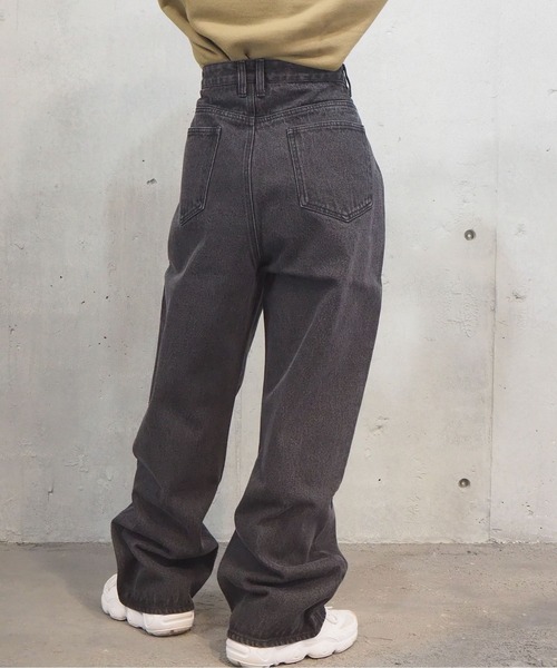 tiptop（ティップトップ）の「ウエストフックルーズデニム[2サイズ展開]（デニムパンツ・レディース・ブラック/サックスブルー/スミクロ/アイボリー/ネイビー/ブルー/ブラック系その他/ダークブルー・S/M）」の9枚目の写真