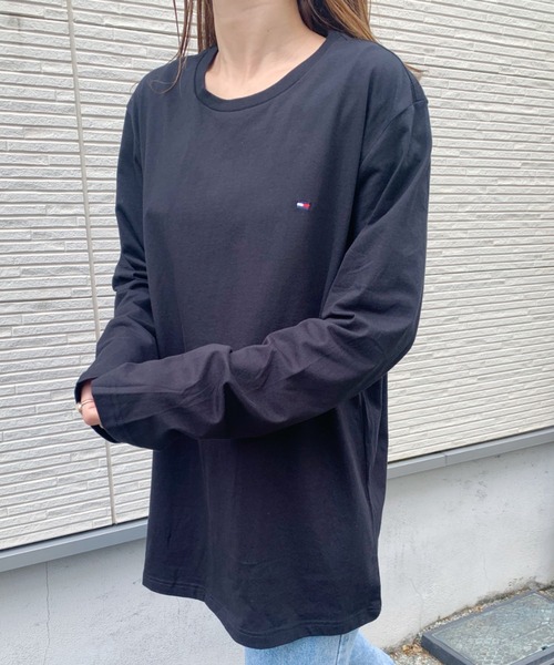 TOMMY HILFIGER(トミーヒルフィガー)の「【TOMMY HILFIGER / トミー・ヒルフィガー】 ワンポイント刺繍 長袖Tシャツ ロンT ユニセックス(Tシャツ/カットソー・レディース・ホワイト/ブラック/グレー/ネイビー・S/M/L)」の20枚目の写真
