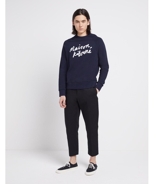 メゾンキツネ MAISON KITSUNÉ ネイビー トレーナー S 限定