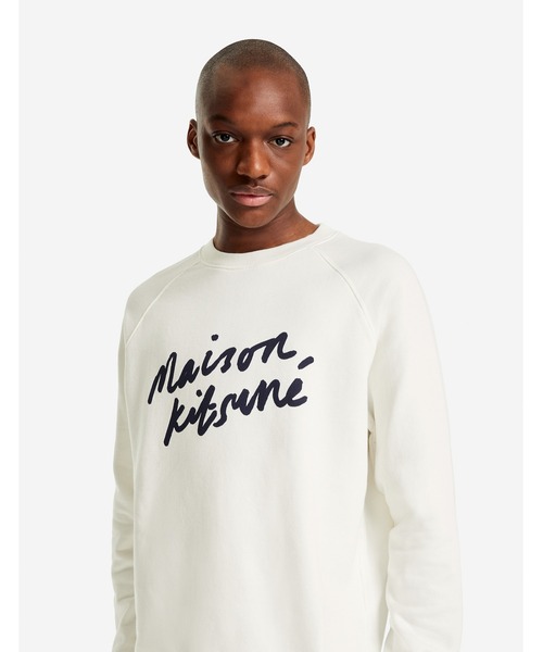 MAISON KITSUNÉ ホワイト スウェット xs MAISON KITSUNE' - メゾン