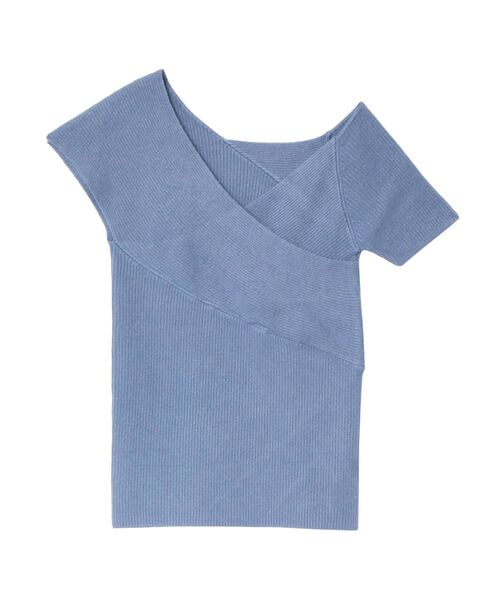 トップスアシンメトリーワンショルダーニットプルオーバー ニット セーター Lagunamoon ラグナムーン のファッション