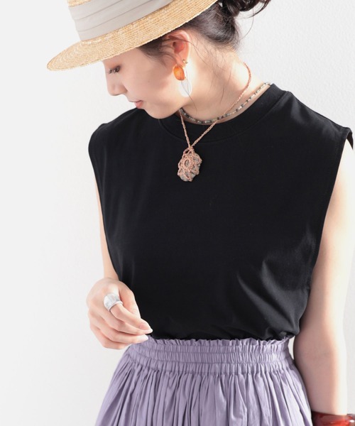 classicalelf（クラシカルエルフ）の「脇下安心！1枚で使える、レイヤードタンク（タンクトップ・レディース・ホワイト/ブラック/グレイッシュベージュ/ベージュ・MEDIUM/LARGE/X-LARGE/XX-LARGE）」の20枚目の写真