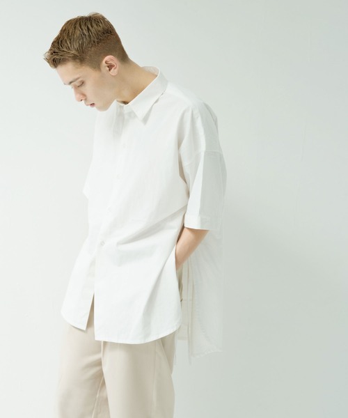 NILWAY（ニルウェイ）の「マルチウェイサイドコードルーズシャツ（シャツ/ブラウス・メンズ・ホワイト/ブラック/ブルー/ホワイト系/ホワイト系1/グレイッシュベージュ/チャコール・MEDIUM/LARGE）」の19枚目の写真