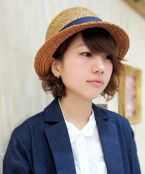 セール バイカラー ラフィアボーラーハット ハット Polcadot ポルカドット のファッション通販 Zozotown