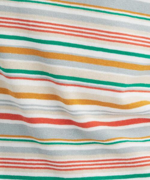 green label relaxing（グリーンレーベルリラクシング）の「[ 手洗い可能 ] CFC マルチ ボーダー ノースリーブ プルオーバー ニット（ニット/セーター・レディース・ブラック/オレンジ・FREE）」の5枚目の写真