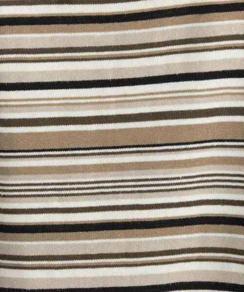 green label relaxing（グリーンレーベルリラクシング）の「[ 手洗い可能 ] CFC マルチ ボーダー ノースリーブ プルオーバー ニット（ニット/セーター・レディース・ブラック/オレンジ・FREE）」の7枚目の写真