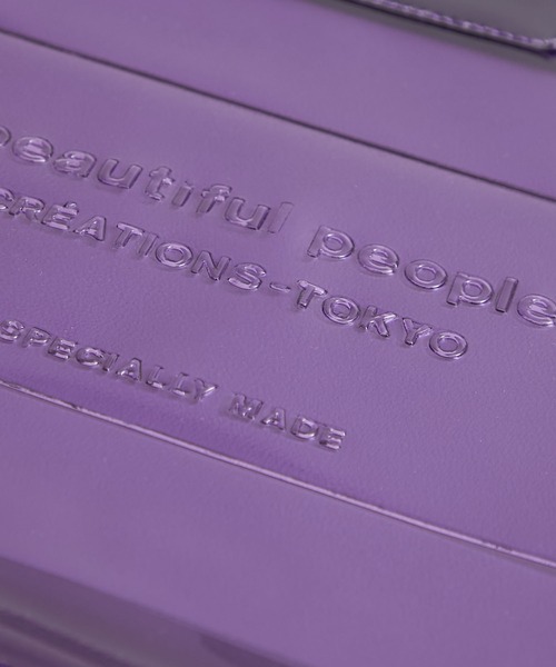 beautiful people（ビューティフルピープル）の「【beautiful people(ビューティフルピープル)】クリアエンボスネームトート 1115611987（トートバッグ・レディース・クリア/ラベンダー/ブラック・FREE）」の11枚目の写真