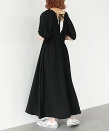 SLURR | シャーリングバックリボンフレアワンピース(ワンピース)