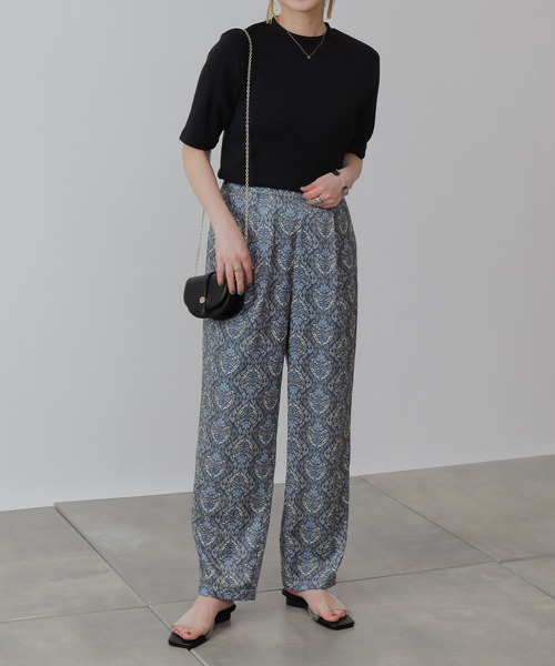 COLONY 2139(コロニートゥーワンスリーナイン)の「ギザコットンリブ5分袖Tシャツ(Tシャツ/カットソー・レディース・ブラック/ブルー/オフホワイト・SMALL/MEDIUM/LARGE)」の21枚目の写真