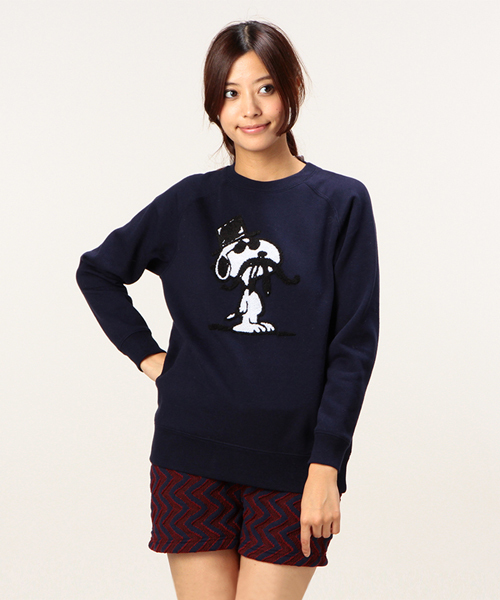 ROSE BUD（ローズバッド）の「【CLASSY掲載】【sweet掲載】LCTT-14258 CHENILLE EMB C/N R/S P/O（スウェット・レディース・ミックスグレー/ネイビー・ONE SIZE）」の2枚目の写真