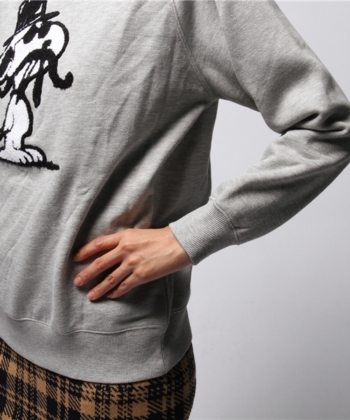 ROSE BUD（ローズバッド）の「【CLASSY掲載】【sweet掲載】LCTT-14258 CHENILLE EMB C/N R/S P/O（スウェット・レディース・ミックスグレー/ネイビー・ONE SIZE）」の5枚目の写真