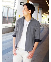 NICOLE CLUB FOR MEN | イタリアンカラ－シャツ(シャツ/ブラウス)