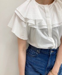 SLOBE IENA | ドビードットカスケードカラーブラウス【手洗い可能】◆(シャツ/ブラウス)