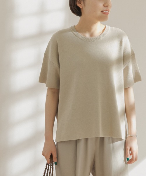 セール】FORK&SPOON ペーパーニットTシャツ（Tシャツ/カットソー