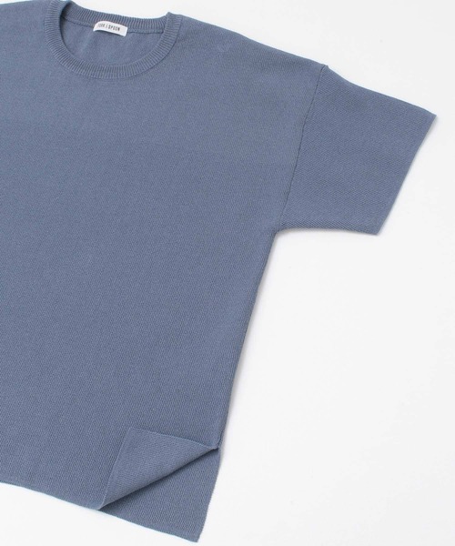 FORK&SPOON（フォークアンドスプーン）の「FORK&SPOON　ペーパーニットTシャツ（Tシャツ/カットソー・レディース・ダークブラウン/アイボリー/ブルー系その他・ONE）」の11枚目の写真