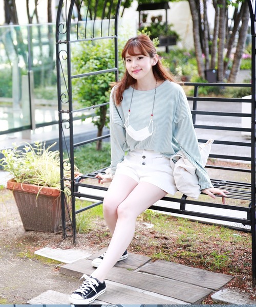 WESTSEA（ウエストシー）の「ストレッチデニム バックシャーリング ショートパンツ（その他パンツ・レディース・ホワイト/サックスブルー/ブルー・LL/M/L/S）」の5枚目の写真