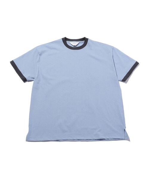 wonderland（ワンダーランド）の「＜wonderland＞ RINGER TEE/Tシャツ（Tシャツ/カットソー・メンズ・ダークグリーン/ライトブルー・1/2）」の2枚目の写真
