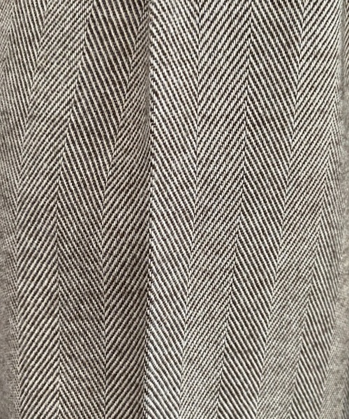 moment+(モーメントプラス)の「【2021-22A/W New Arrival】チェック&ヘリンボーン柄ストレートパンツ(スラックス・レディース・チャコールグレー/ブラウン系その他/グレー/ブラウン/ベージュ・S/M/L)」の8枚目の写真