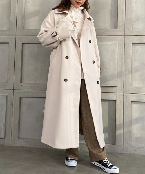 moment+(モーメントプラス)の「【2021-22A/W New Arrival】チェック&ヘリンボーン柄ストレートパンツ(スラックス・レディース・チャコールグレー/ブラウン系その他/グレー/ブラウン/ベージュ・S/M/L)」の7枚目の写真