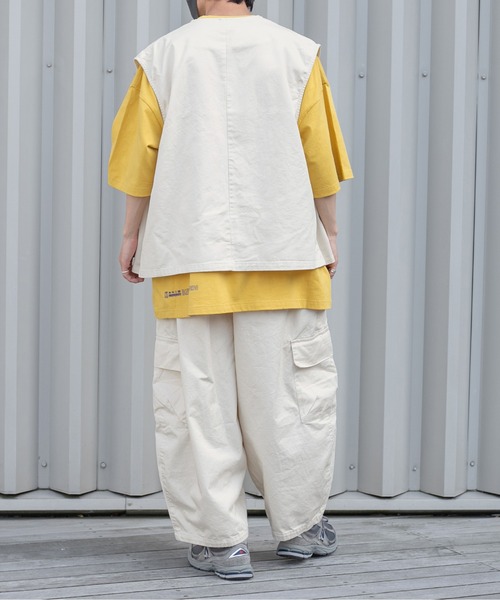 Perushu(ペルーシュ)の「スーパーワイドミリタリーパンツ(その他パンツ・メンズ・オフホワイト/カーキ・SMALL/MEDIUM/LARGE)」の19枚目の写真