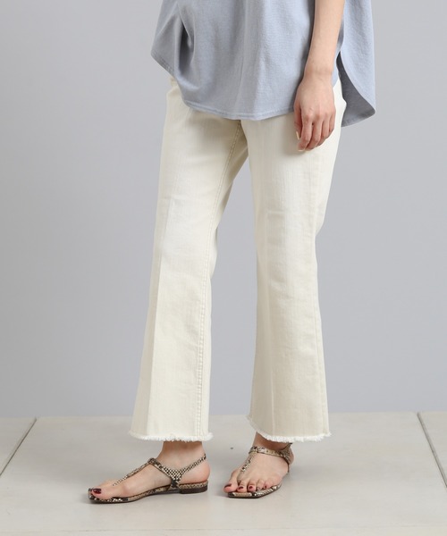 DouDou（ドゥドゥ）の「ブーツカットデニム（デニムパンツ・レディース・ライトベージュ/ブルー・36/38）」の20枚目の写真