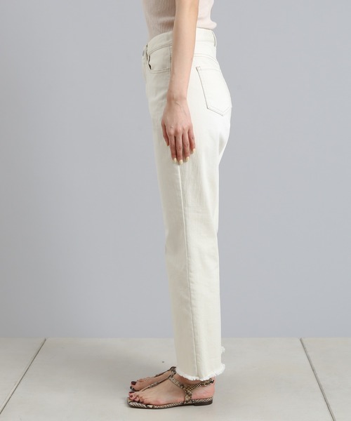 DouDou（ドゥドゥ）の「ブーツカットデニム（デニムパンツ・レディース・ライトベージュ/ブルー・36/38）」の15枚目の写真