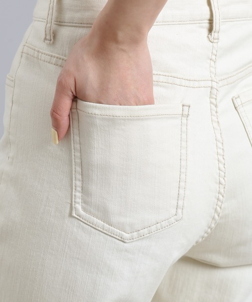 DouDou（ドゥドゥ）の「ブーツカットデニム（デニムパンツ・レディース・ライトベージュ/ブルー・36/38）」の7枚目の写真