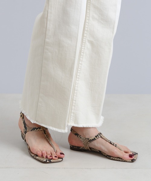 DouDou（ドゥドゥ）の「ブーツカットデニム（デニムパンツ・レディース・ライトベージュ/ブルー・36/38）」の10枚目の写真