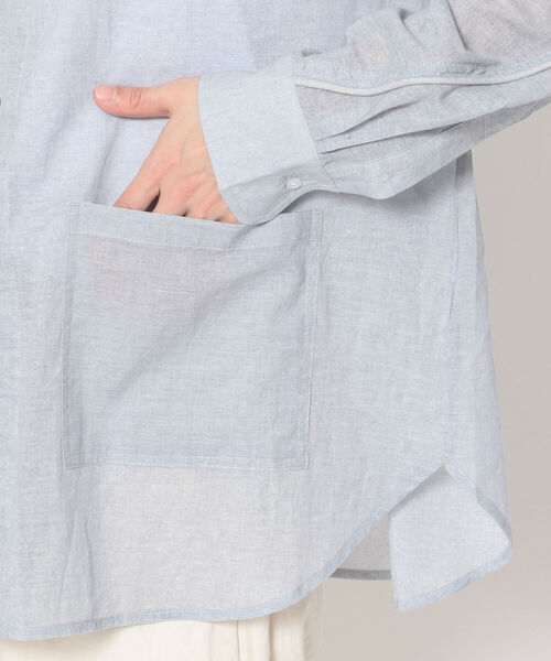 LUSOR（ルーソル）の「LUSOR（ルーソル）バイオローンシャツ（シャツ/ブラウス・メンズ・ホワイト/ブルー/グレー・FREE）」の10枚目の写真