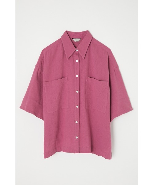 M_(エムアンダーバー)の「【M_】OVERSIZE HALF SLEEVE シャツ(シャツ/ブラウス・レディース・ブラック/アイボリー/スモークピンク・FREE)」の20枚目の写真