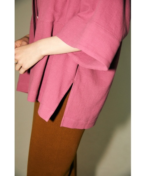 M_(エムアンダーバー)の「【M_】OVERSIZE HALF SLEEVE シャツ(シャツ/ブラウス・レディース・ブラック/アイボリー/スモークピンク・FREE)」の12枚目の写真