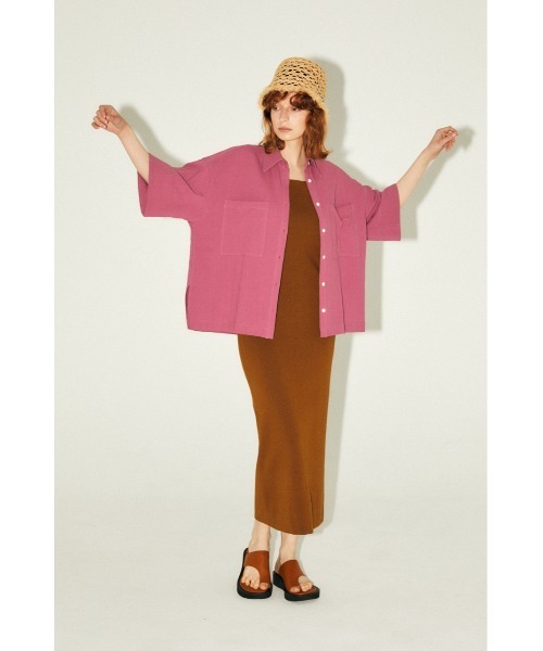 M_(エムアンダーバー)の「【M_】OVERSIZE HALF SLEEVE シャツ(シャツ/ブラウス・レディース・ブラック/アイボリー/スモークピンク・FREE)」の15枚目の写真