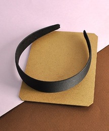 【float】サテン 艶 シンプル ワイドカチューシャ