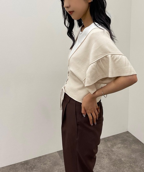 apres jour mignon（アプレジュールミニョン）の「2WAYビスチェ【ZOZOTOWN限定アイテム】（ベスト・レディース・ブラック/パープル/アイボリー・フリー/X-LARGE）」の6枚目の写真