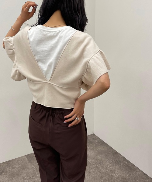 apres jour mignon（アプレジュールミニョン）の「2WAYビスチェ【ZOZOTOWN限定アイテム】（ベスト・レディース・ブラック/パープル/アイボリー・フリー/X-LARGE）」の7枚目の写真