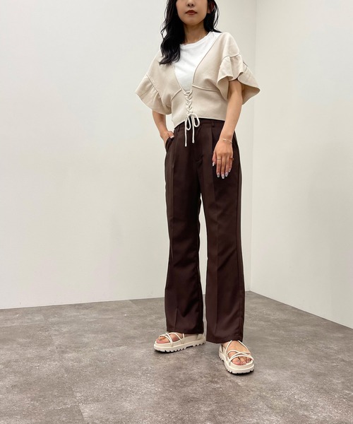 apres jour mignon（アプレジュールミニョン）の「2WAYビスチェ【ZOZOTOWN限定アイテム】（ベスト・レディース・ブラック/パープル/アイボリー・フリー/X-LARGE）」の8枚目の写真