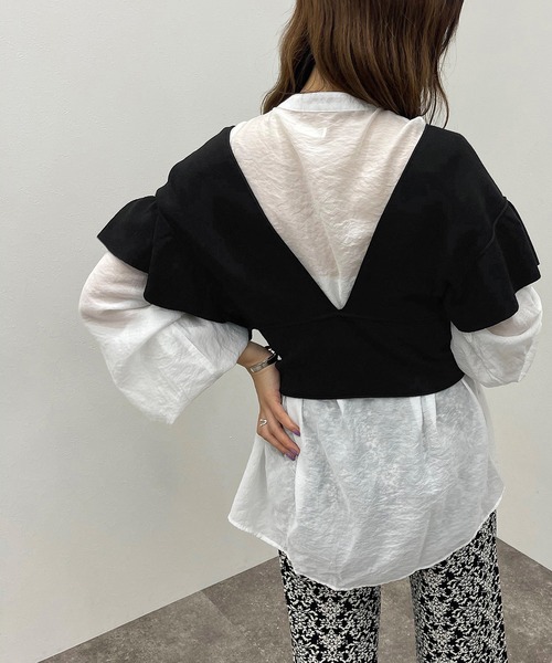 apres jour mignon（アプレジュールミニョン）の「2WAYビスチェ【ZOZOTOWN限定アイテム】（ベスト・レディース・ブラック/パープル/アイボリー・フリー/X-LARGE）」の13枚目の写真