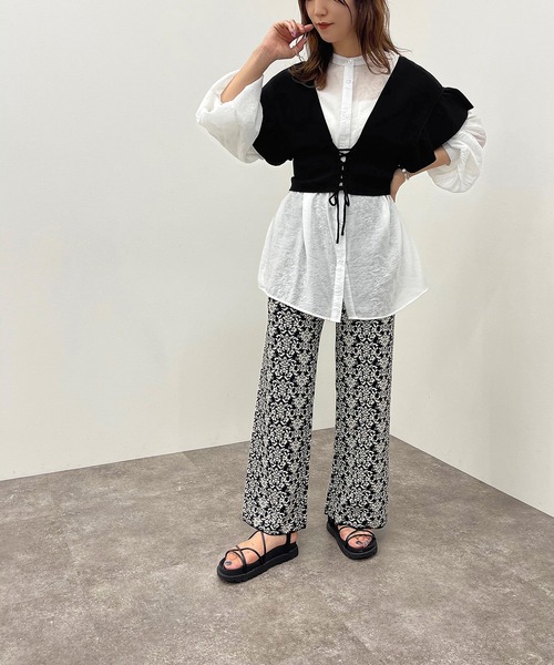 apres jour mignon（アプレジュールミニョン）の「2WAYビスチェ【ZOZOTOWN限定アイテム】（ベスト・レディース・ブラック/パープル/アイボリー・フリー/X-LARGE）」の15枚目の写真