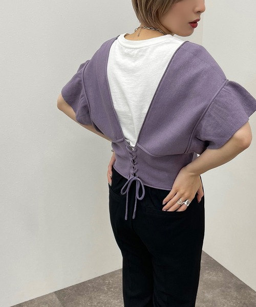 apres jour mignon（アプレジュールミニョン）の「2WAYビスチェ【ZOZOTOWN限定アイテム】（ベスト・レディース・ブラック/パープル/アイボリー・フリー/X-LARGE）」の20枚目の写真