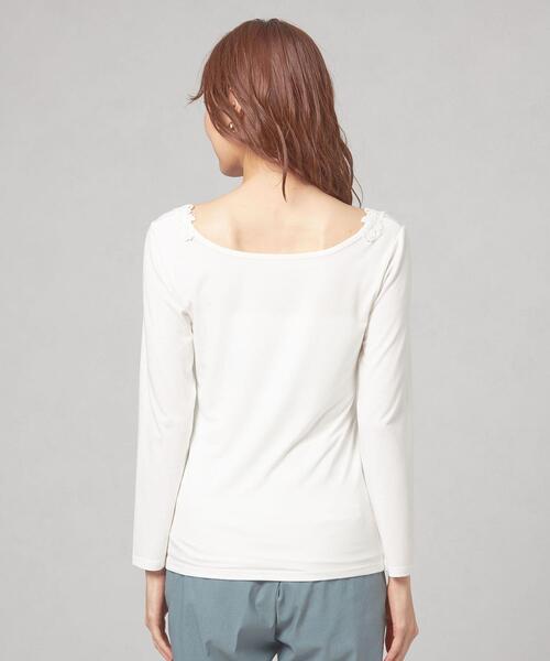 closet story(クローゼットストーリー)の「<closet story(クローゼットストーリー)>フロントレース インナー カットソー(Tシャツ/カットソー・レディース・ブラック/ホワイト・FREE)」の5枚目の写真