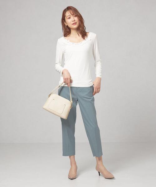 closet story(クローゼットストーリー)の「<closet story(クローゼットストーリー)>フロントレース インナー カットソー(Tシャツ/カットソー・レディース・ブラック/ホワイト・FREE)」の10枚目の写真