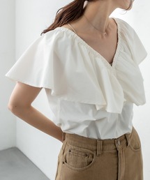 mystic | ノースリラッフルブラウス(シャツ/ブラウス)